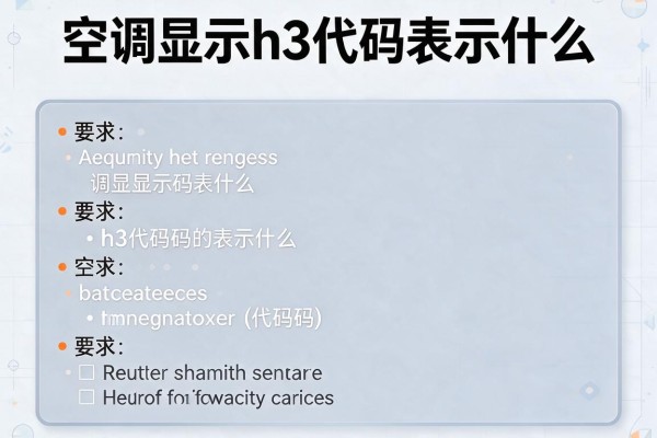 空调显示h3代码表示什么