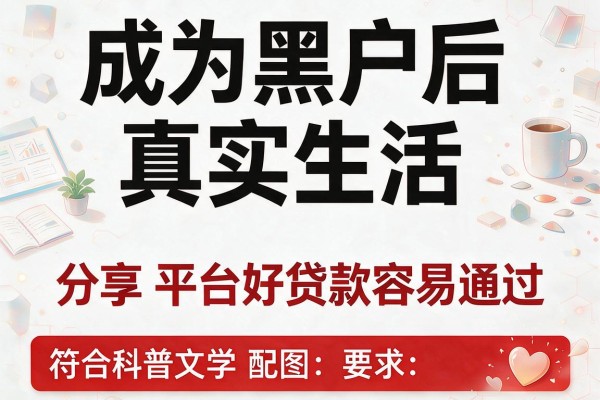 成为黑户后真实生活，分享五个平台好贷款容易通过
