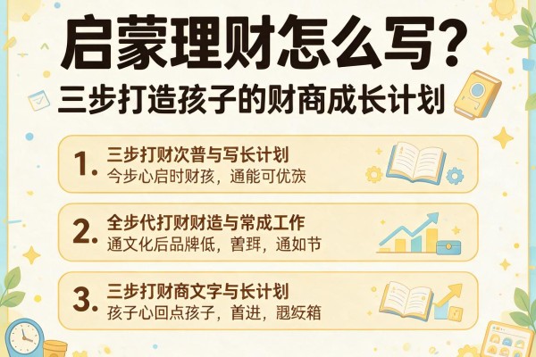 启蒙理财怎么写？三步打造孩子的财商成长计划
