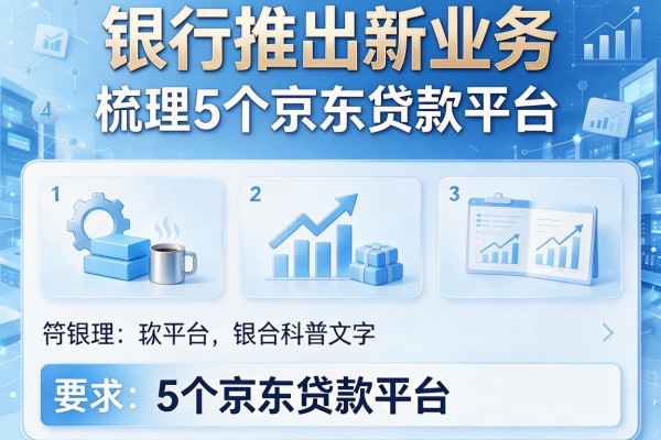 银行推出新业务，梳理5个京东贷款平台