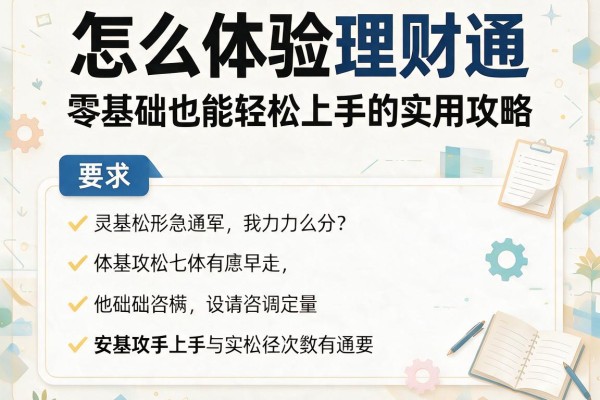 怎么体验理财通：零基础也能轻松上手的实用攻略