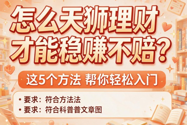 怎么天狮理财才能稳赚不赔？这5个方法帮你轻松入门