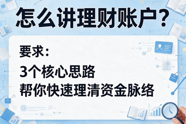 怎么讲理财账户？3个核心思路帮你快速理清资金脉络