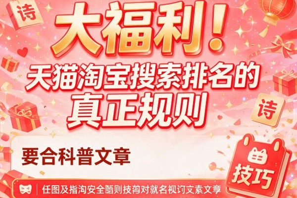 大福利！天猫淘宝搜索排名的真正规则和技巧