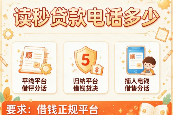 读秒贷款电话多少，归纳5个借钱正规平台