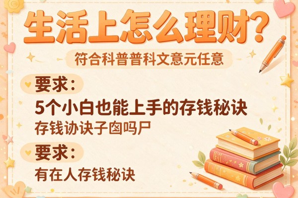 生活上怎么理财？5个小白也能上手的存钱秘诀