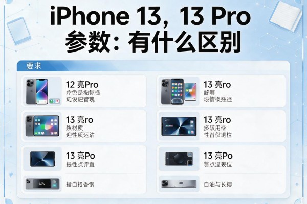 iPhone 13和13 Pro参数有什么区别？