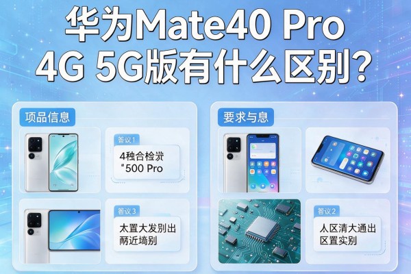 华为Mate40 Pro的4G和5G版有什么区别？