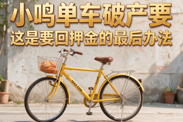 小鸣单车破产，这是要回押金的最后办法
