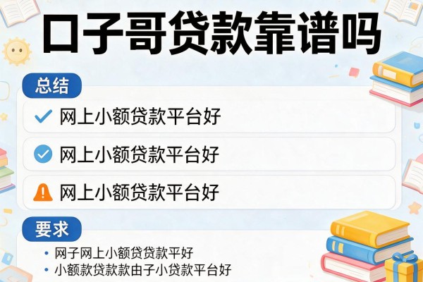 口子哥贷款靠谱吗，总结五个网上小额贷款平台好