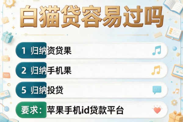 白猫贷容易过吗，归纳5个苹果手机id贷款平台