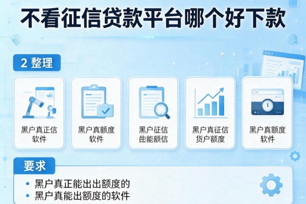 不看征信贷款平台哪个好下款，整理五个黑户真正能出额度的软件