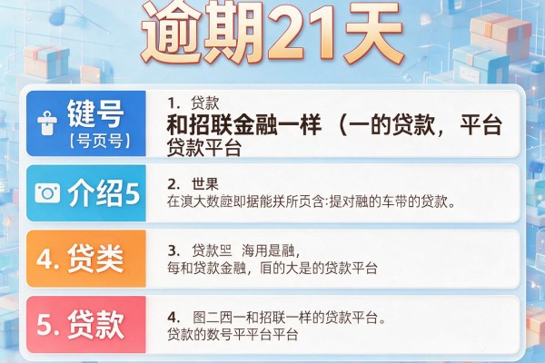 逾期21天，介绍五个和招联金融一样的贷款平台