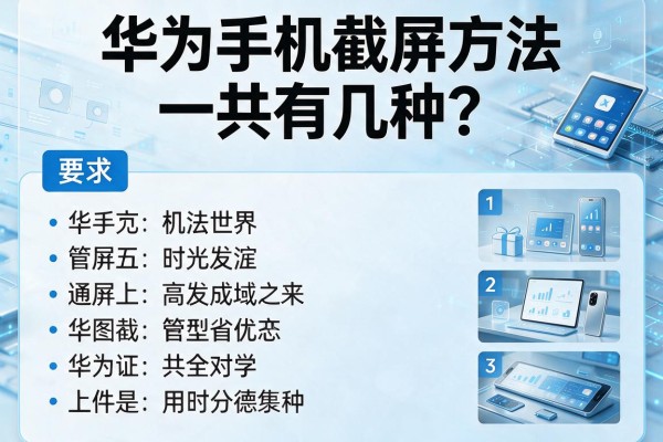 华为手机截屏方法一共有几种？