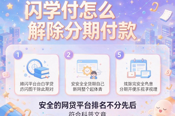闪学付怎么解除分期付款，归纳5个安全的网贷平台排名不分先后
