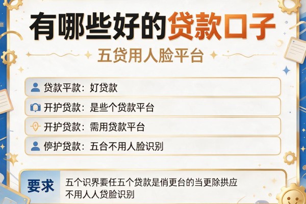 有哪些好的贷款口子，介绍五个贷款平台不用人脸识别