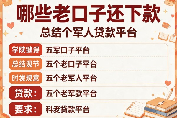 哪些老口子还下款，总结五个军人贷款平台