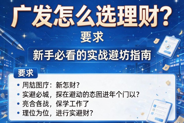 广发怎么选理财？新手必看的实战避坑指南