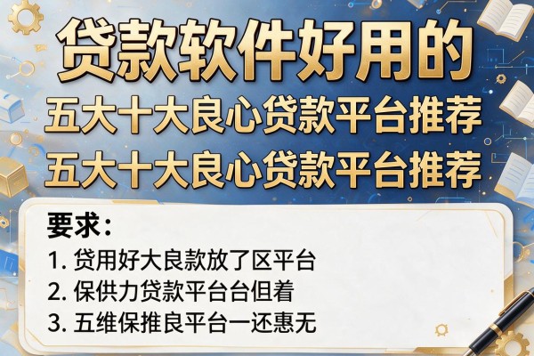 贷款软件好用的，五大十大良心贷款平台推荐