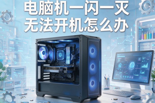 电脑主机一闪一灭无法开机怎么办
