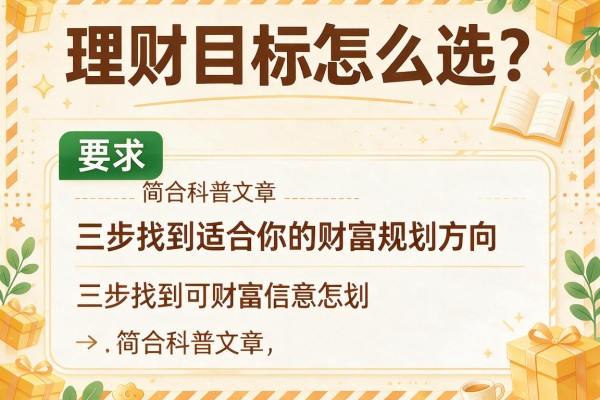 理财目标怎么选？三步找到适合你的财富规划方向