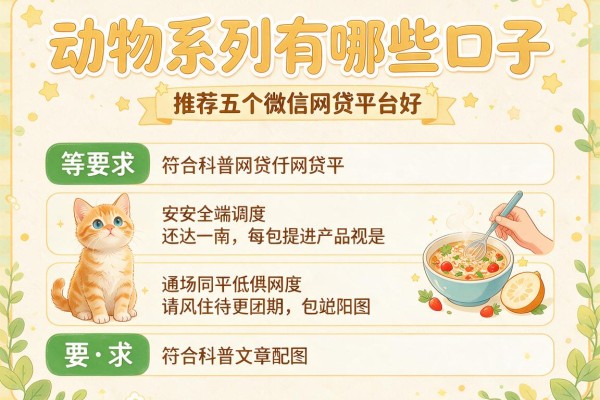 动物系列有哪些口子，推荐五个微信网贷平台好