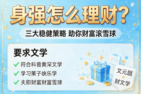 身强怎么理财？三大稳健策略助你财富滚雪球