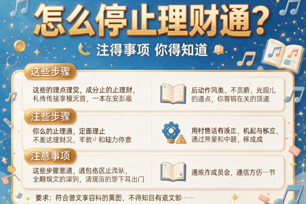 怎么停止理财通？这些步骤和注意事项你得知道