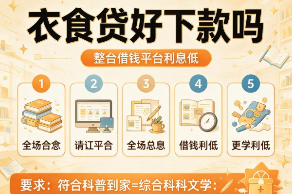 衣食贷好下款吗，整合5个平台借钱利息低