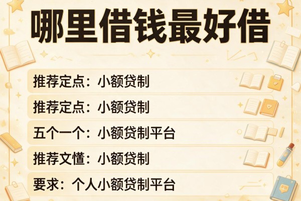 哪里借钱最好借，推荐五个个人小额贷款平台