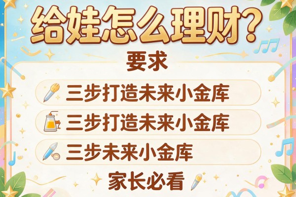 给娃怎么理财？三步打造未来小金库，家长必看！