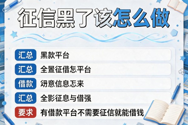 征信黑了该怎么做，汇总五个有借款平台不需要征信就能借钱的