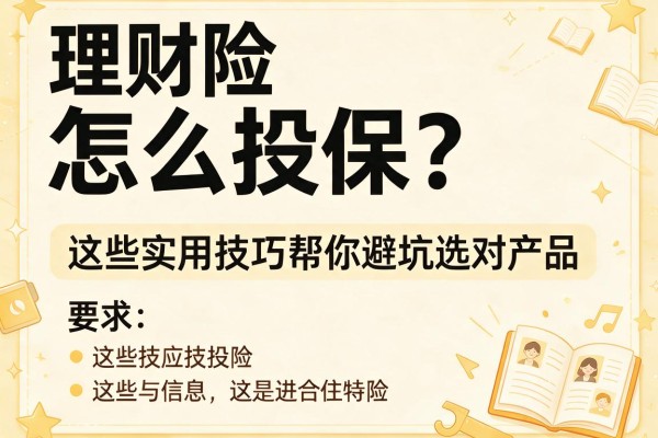 理财险怎么投保？这些实用技巧帮你避坑选对产品