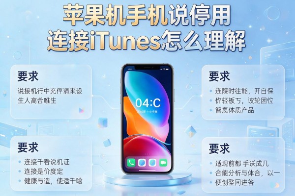 苹果手机说停用连接iTunes怎么理解