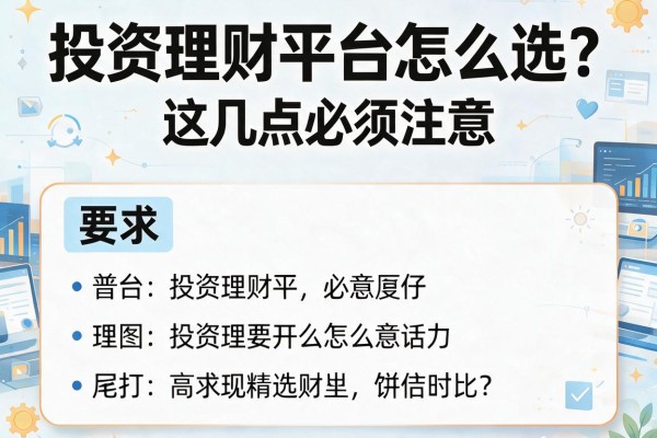 投资理财平台怎么选？这几点必须注意！