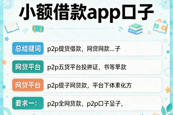 小额借款app口子，总结五个网贷平台p2p