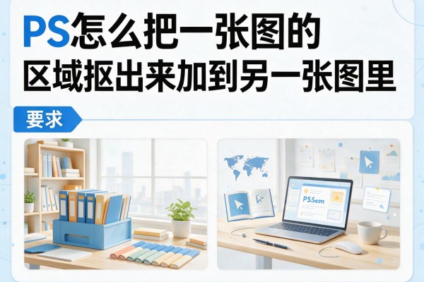 PS怎么把一张图的区域抠出来加到另一张图里