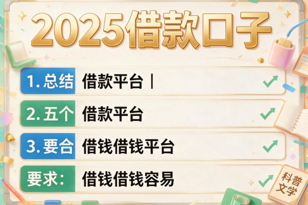 2025借款口子，总结五个借款平台借钱容易