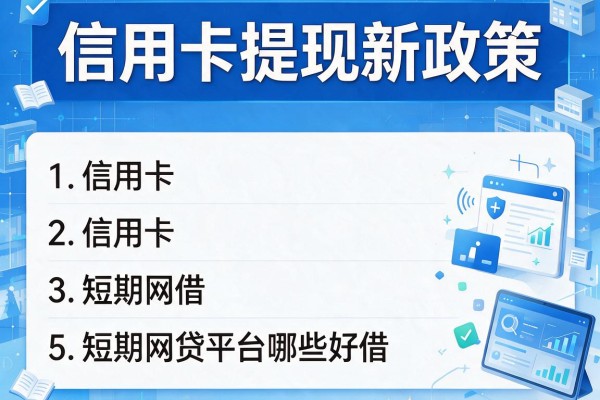 信用卡提现新政策，阐述5家短期网贷平台哪些好借
