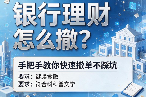 银行理财怎么撤？手把手教你快速撤单不踩坑