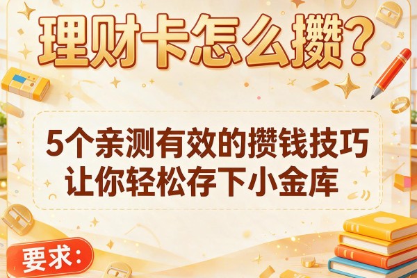 理财卡怎么攒？5个亲测有效的攒钱技巧让你轻松存下小金库