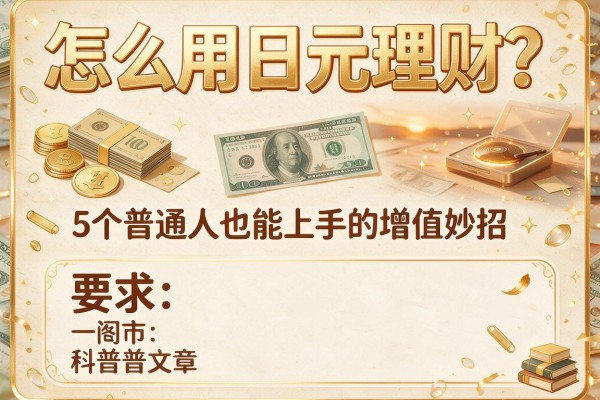 怎么用日元理财？5个普通人也能上手的增值妙招