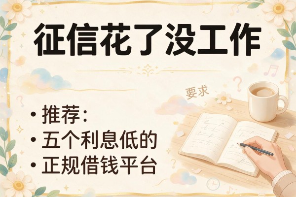 征信花了没工作，推荐五个利息低的正规借钱平台
