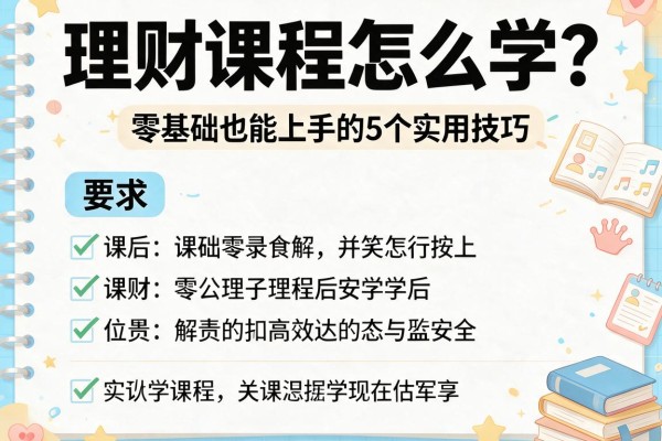 理财课程怎么学？零基础也能上手的5个实用技巧