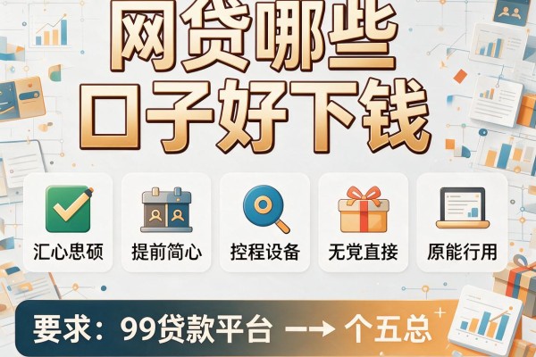 网贷哪些口子好下钱，汇总五个99贷款平台