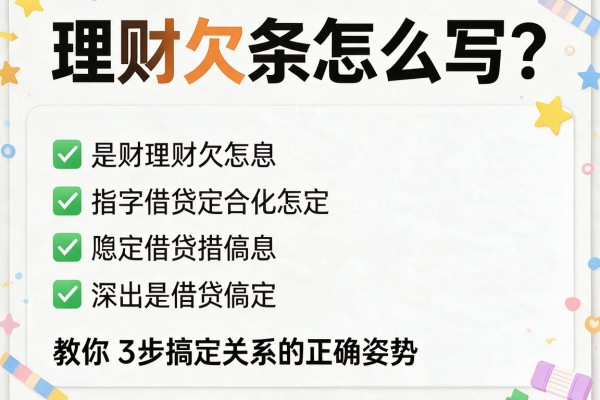 理财欠条怎么写？教你3步搞定借贷关系的正确姿势