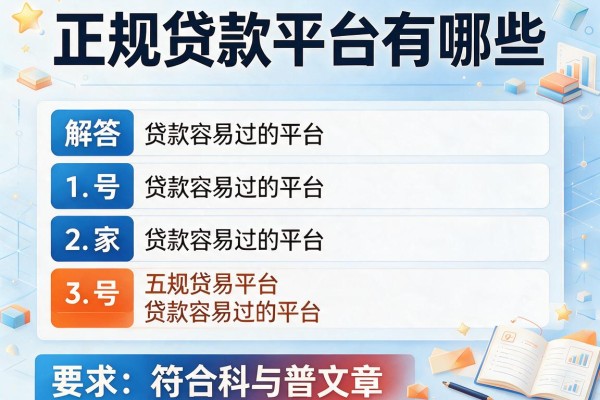 正规贷款平台有哪些，解答五家贷款容易过的平台