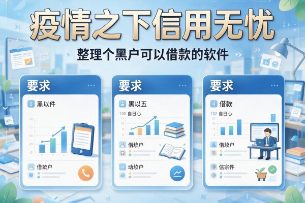 疫情之下信用无忧，整理五个黑户可以借款的软件