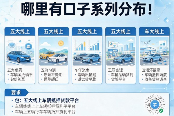 哪里有口子系列分布，五大线上车辆抵押贷款平台