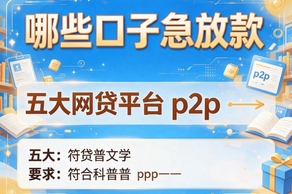 哪些口子急放款，五大网贷平台p2p